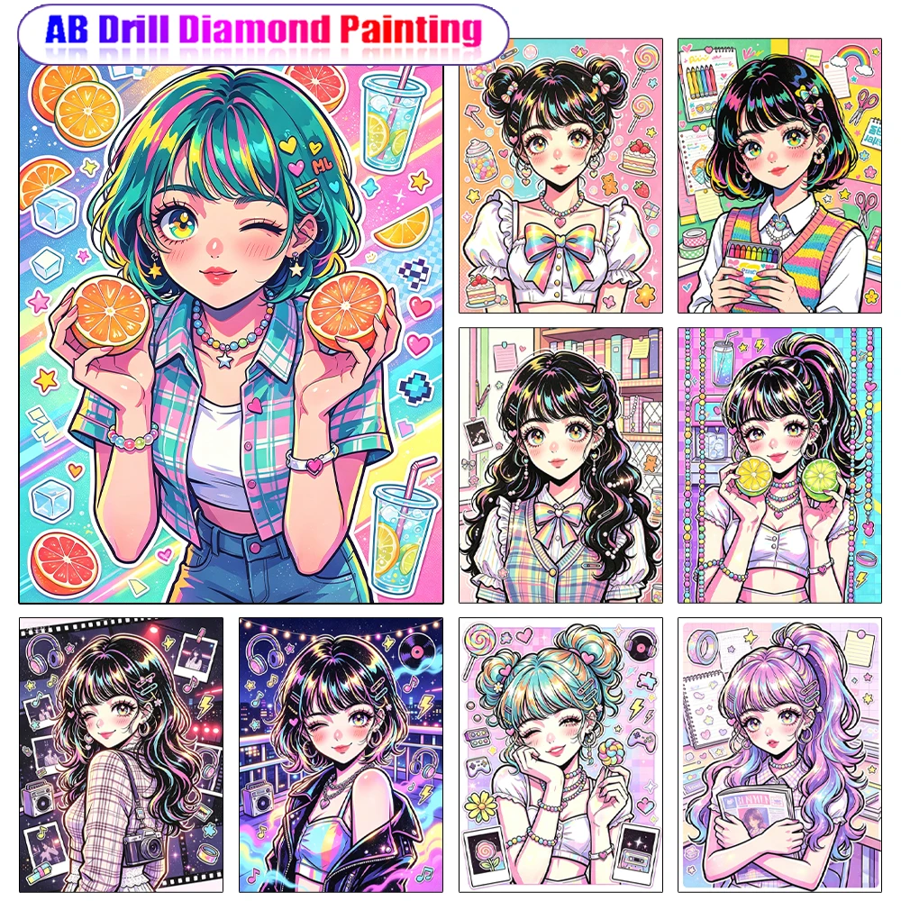 Home Decor Y2K - Pintura de Diamantes AB 5D con