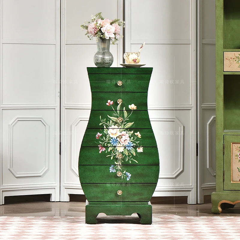 

Featured painted seven-chest cabinet solid wood multi-layer storage cabinet