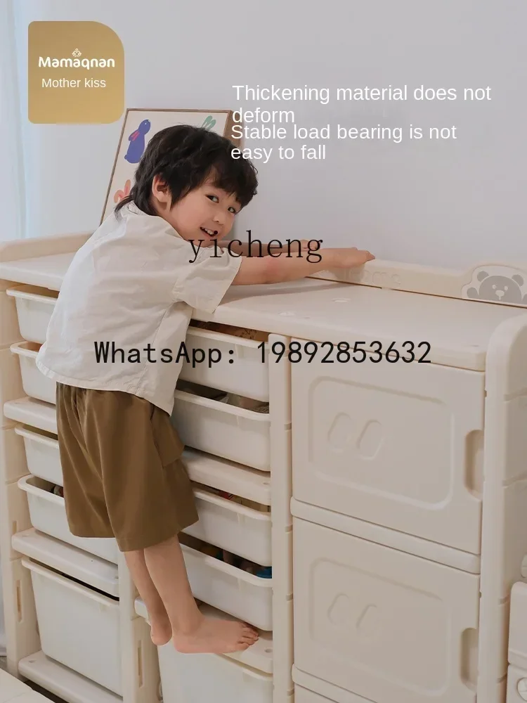 AH لعبة أطفال لتخزين السيارة، رف تخزين متعدد الطبقات لغرفة الأطفال، خزانة ذات سعة كبيرة #3