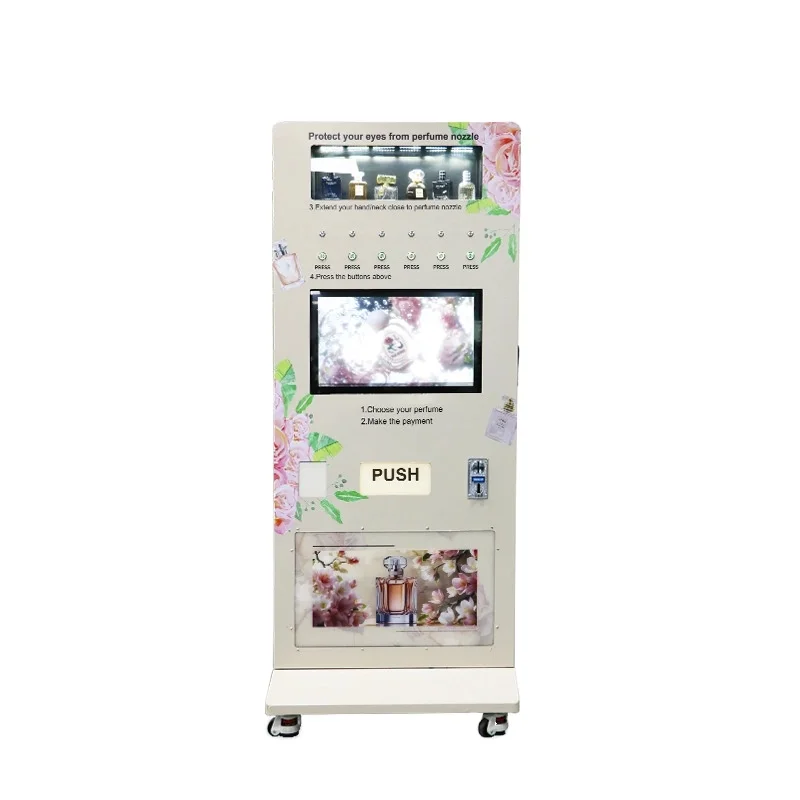 2026 New Small Desktop Design Wall-Mounted Perfume Vending Machine Touchscreen Cloud-Based Cross-Border Credit Card Customized