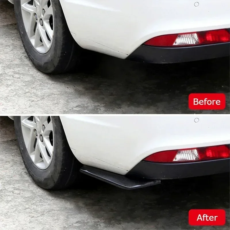 Universal Car Front Rear Bumper Strip Lip Spoiler Diffuser Splitter Scratch Protector Carbon Fiber Winglets Side Skirt Extension view 2