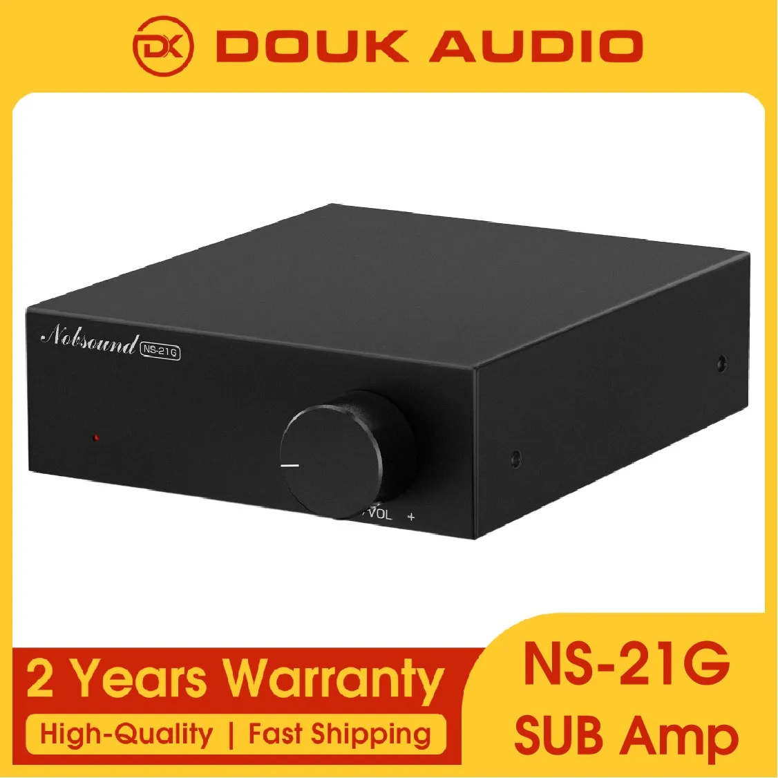 Douk Audio NS-21G Mono Channel Subwoofer Amplifier HiFi Mini Audio Monoblock Amp for Bass Shaker
