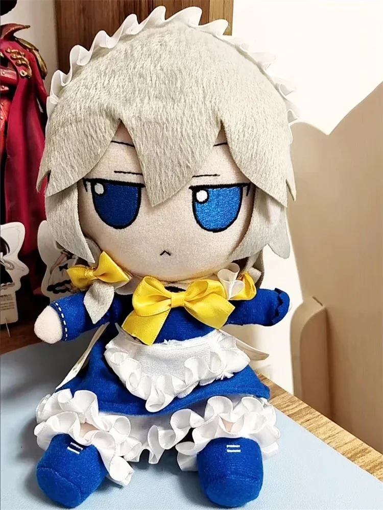 

28cm Touhou Project Izayoi Sakuya Stuffed Plushie Toy For Kids Cosplay Pillow Anime for Fans Birthday Gifts Collect Decoration