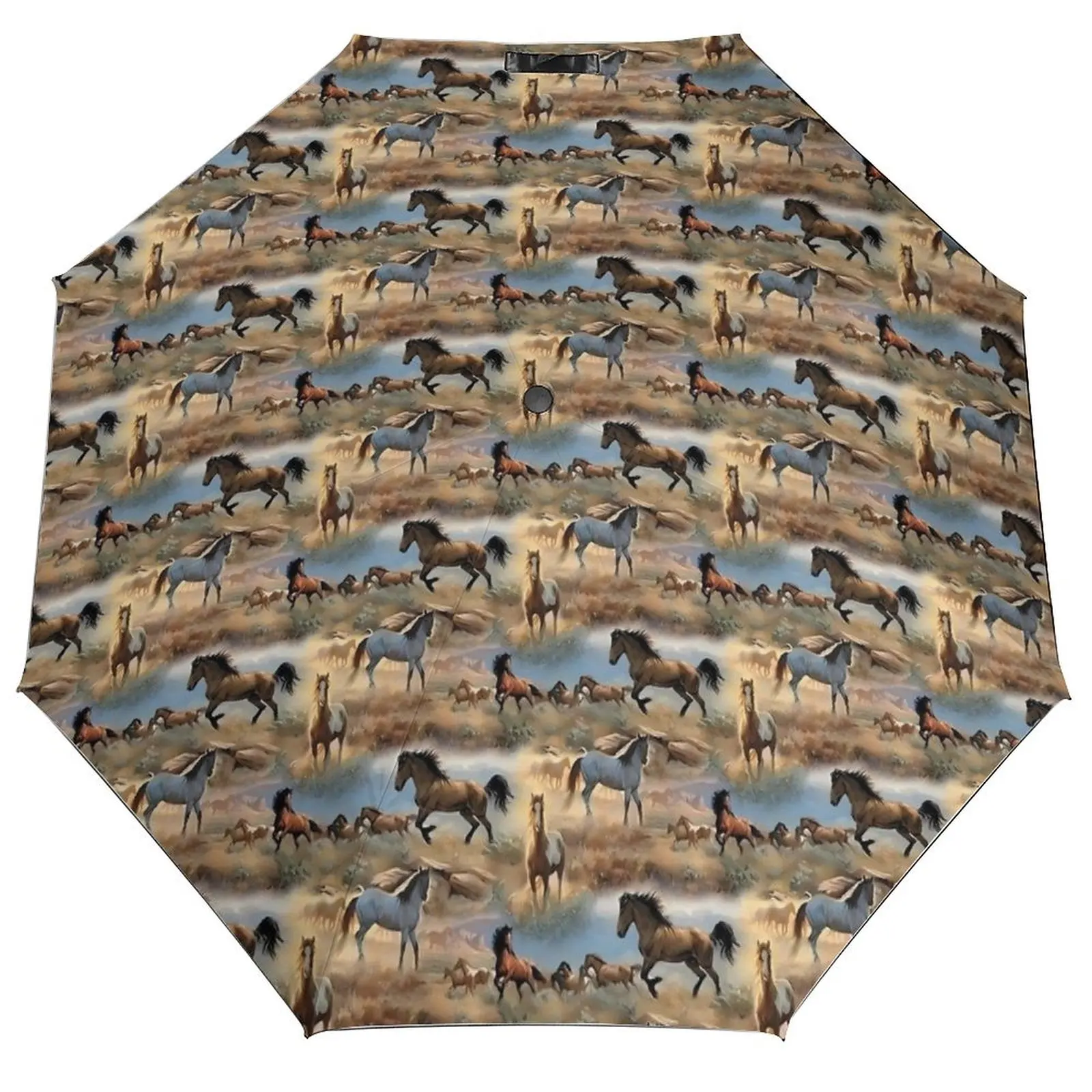 Horse Animal Print Umbrella  Auto Sunshade Umbrella For Men Women Cheap Design Portable Car Umbrella