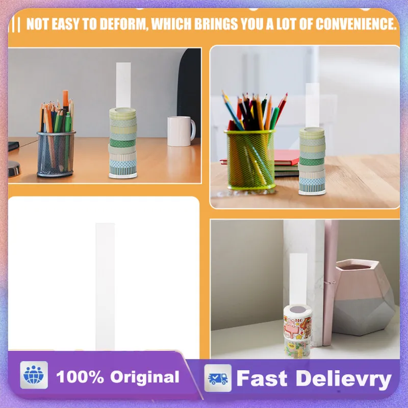 

3pcs Acrylic Holder Transparent Support Washi Tape Organizer Adhesive Tape Rack Display Shelf Storage Stand Space Saving