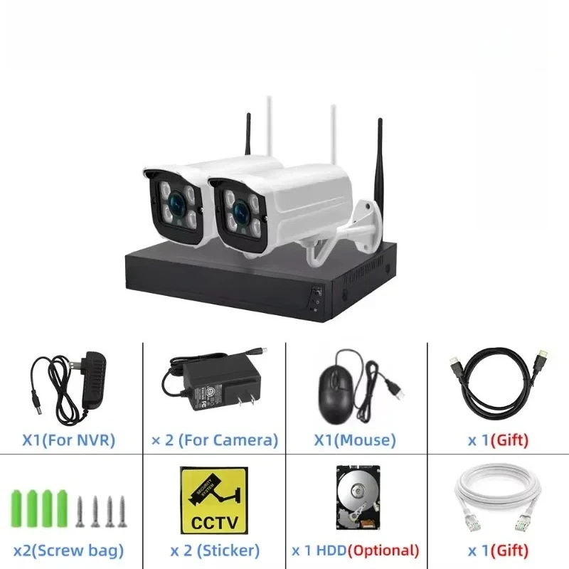Smartlfe 2 MP P 5 MP Indoor Outdoor 8 CH NVR Wireless IP CCTV Kit Surveil System Wi Fi Wireless Security System