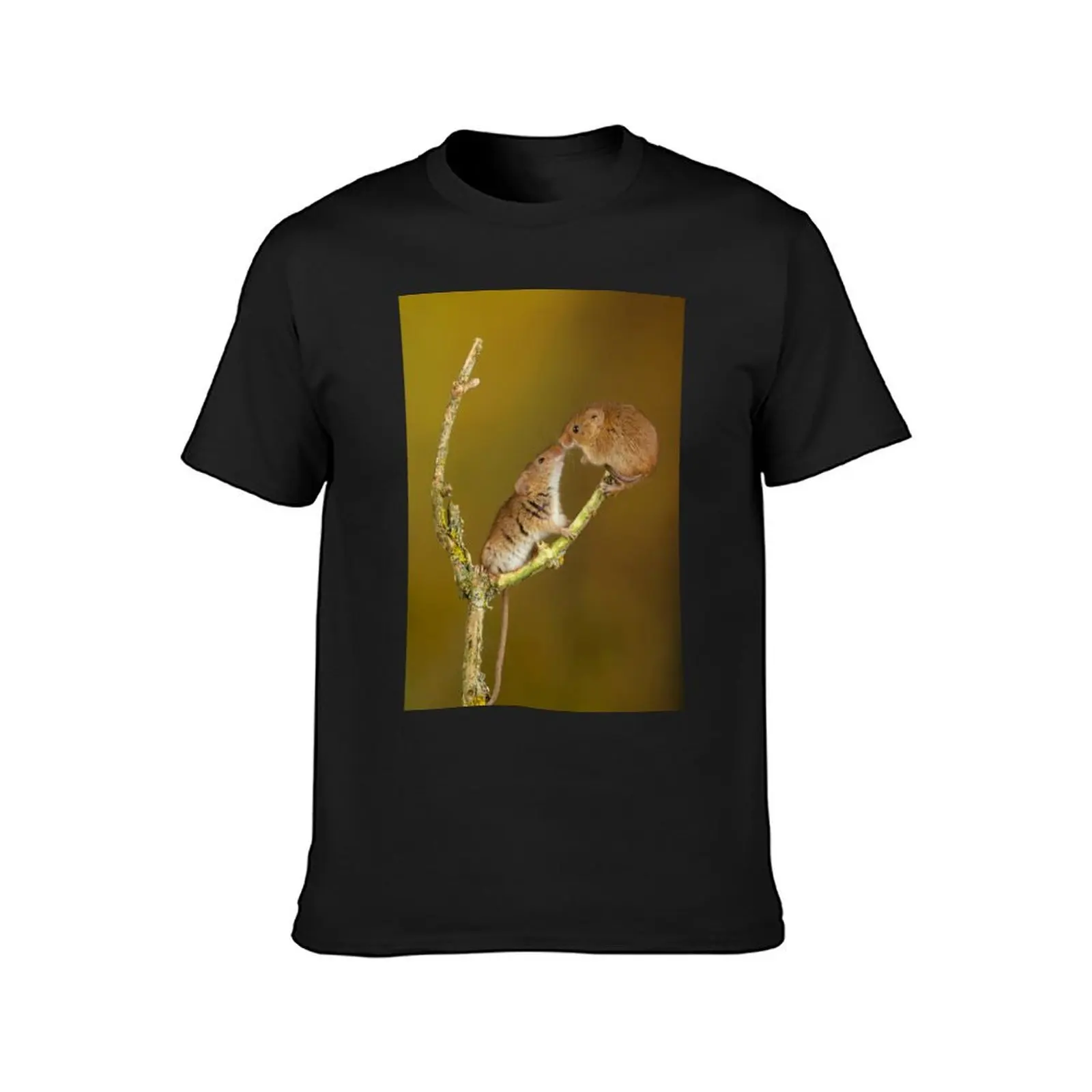 Cute Animals Harvest Mouse Kiss T-Shirt blacks plain new edition customs heavy weight t shirts for men