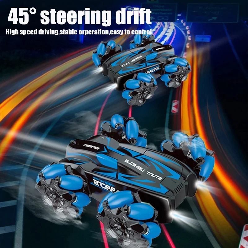 

4WD Electric Children Toys Remote Control Toys Drift Car with Music Led Lights 2.4G Wrist Watch Gesture Radio Stunt Kids Cars