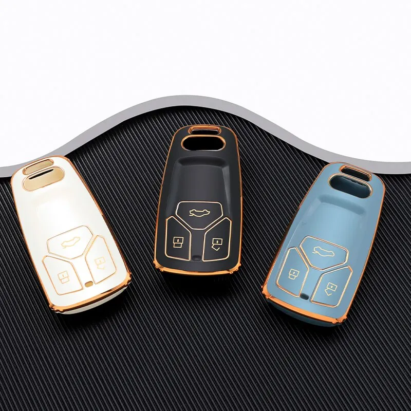 TPU Car Remote Key Case Cover Shell For Audi A4 B9 A5 A6 8S 8W Q5 Q7 4M S4 S5 S7 TT TTS TFSI RS Protector Fob Keyless