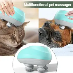 Electric Octopus Head Massager Soothing Pet Tool Relaxation Joint Relief And Bonding Massager Handheld Pet Massager For Cats