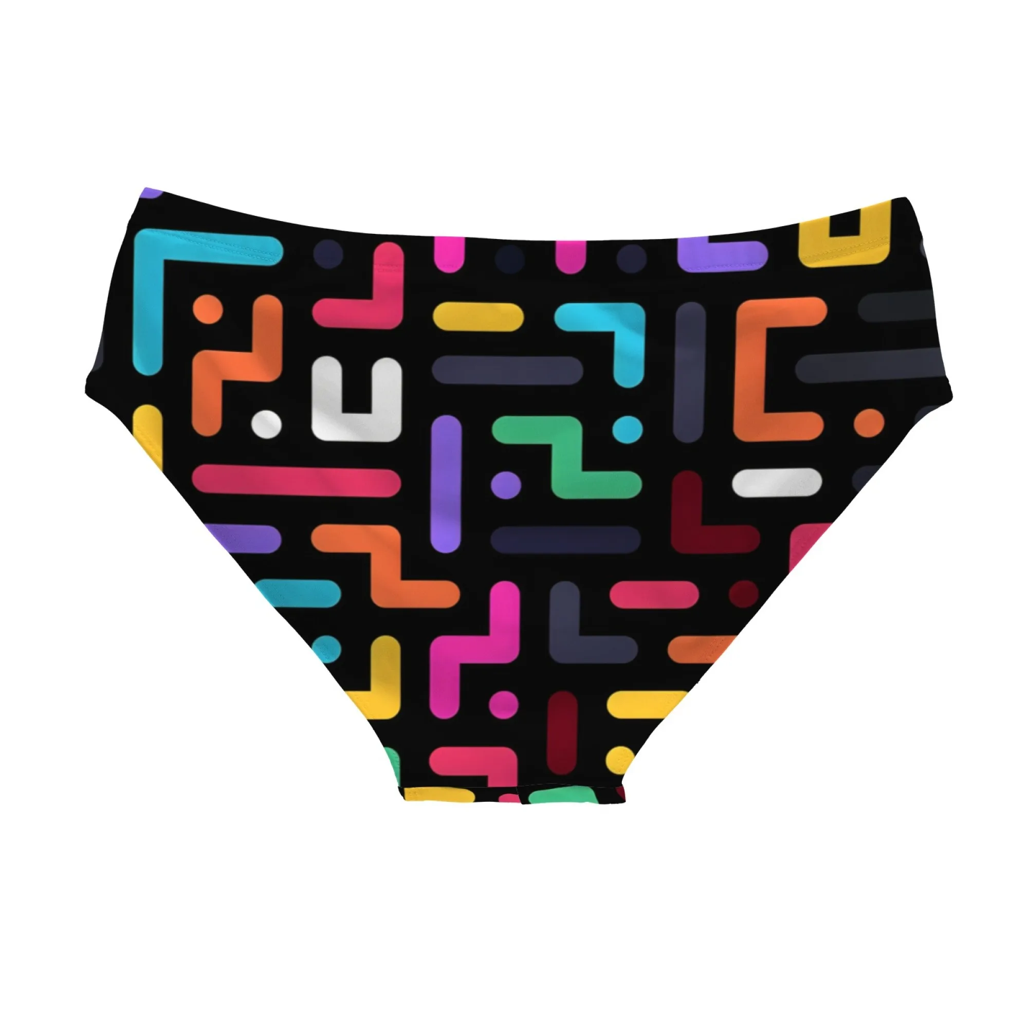 Rounded Geometric Swim Trunks Non-slip Soft Slim Fit Men's Triangle Swim Trunks Poolside Casual Beach Photo Shoot Novel Swimwear