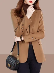 Office Lady Blazers Fashion High Street All-match Long Sleeve Casual Fashionable Temperament Blazer Chic Clothing New