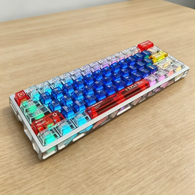 

CNC Hollow Aluminum Alloy Shell Custom Anode/electrophoresis/powder Coating Process Compatible with Wooting60he+v2/ev63/Holy60