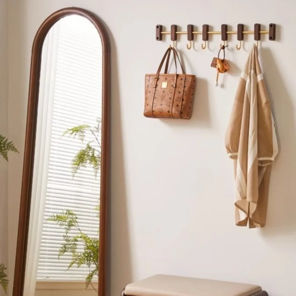 Solid Wood Clothes Hook Creative Coat Storage Rack Nordic Clothes and Hats Wall Hanging Hooks Home Storage Organization