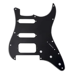 Musiclily Pro 11-Hole Round Corner HSS Guitar ST Pickguard for American/Mexican Fender ST Open Pickup with Floyd Bridge Cut