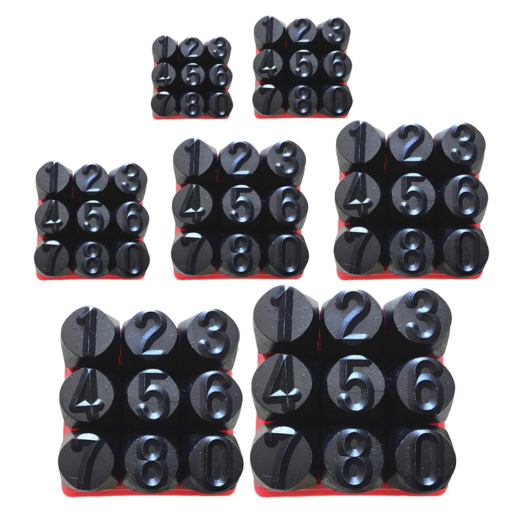 3mm/4mm/5mm/6mm/10mm/12.5mm Stamps Letters Alphabet Numbers Set Punch Steel Metal Tool Craft
