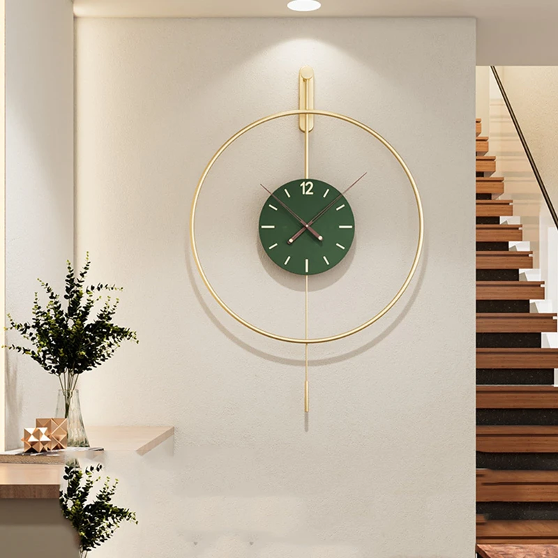 

Nordic Large Wall Clock For Living Room Office Wall Decor Art Watch Creative Minimalist Decoration Wall Clock With Pendulum 60cm