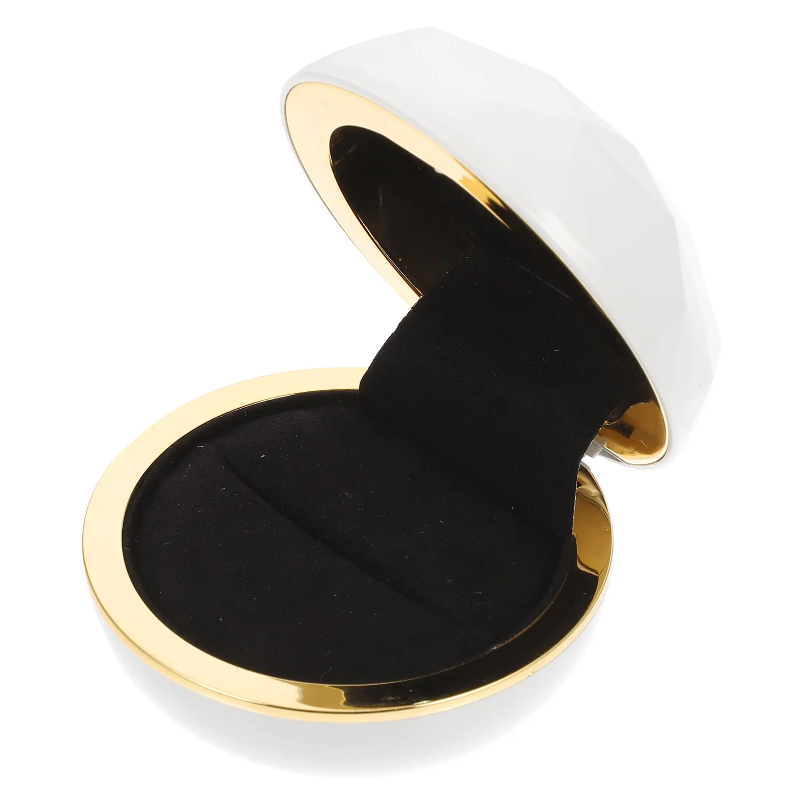 

LED Lighting Ring Box Elegant Diamond Jewelry Case for Wedding Engagement Gift Storage Container Scratch Resistant Creative