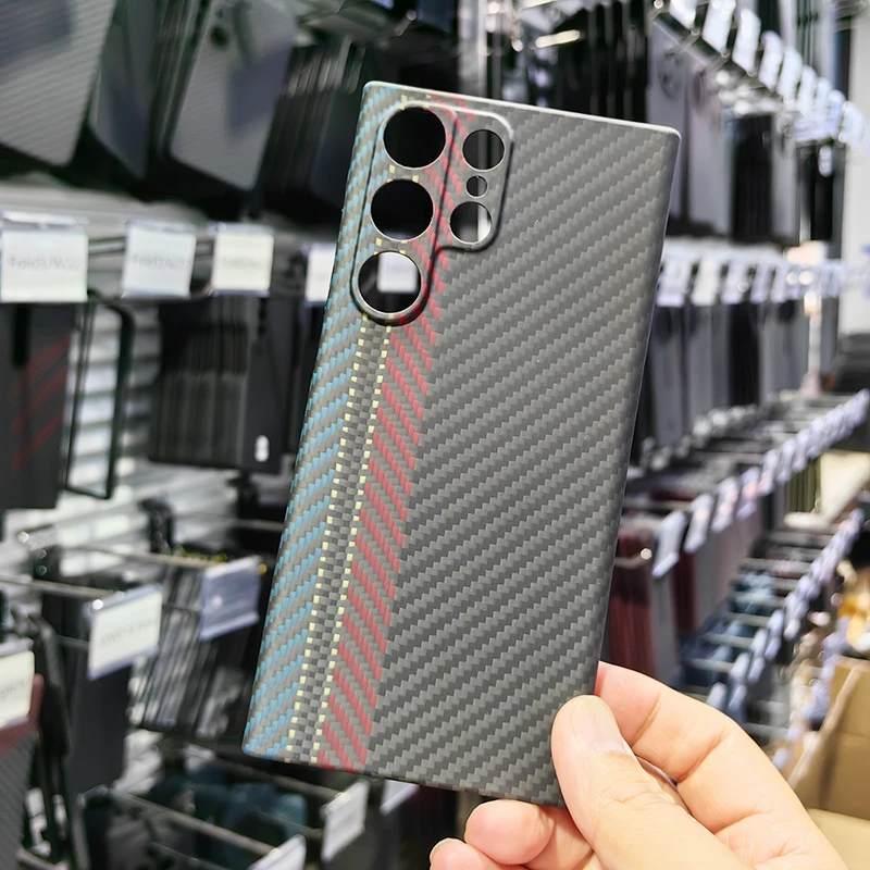 

ZXKE карбоновый чехол для Samsung Galaxy S23Ultra ультралегкий ультратонкий удобный защитный чехол из арамидного волокна