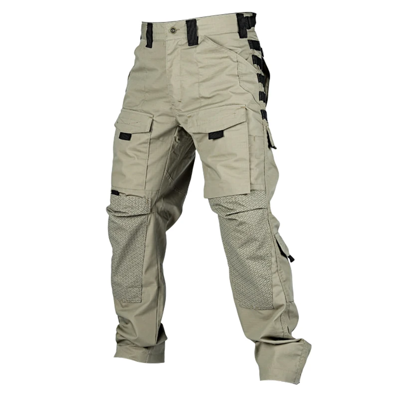 Men Military Tactics Pants Quick Dry Tactical Cargo Pants Wear-Resistant Multi-Pocket Men's Trousers Loose Combat Work Pant Male