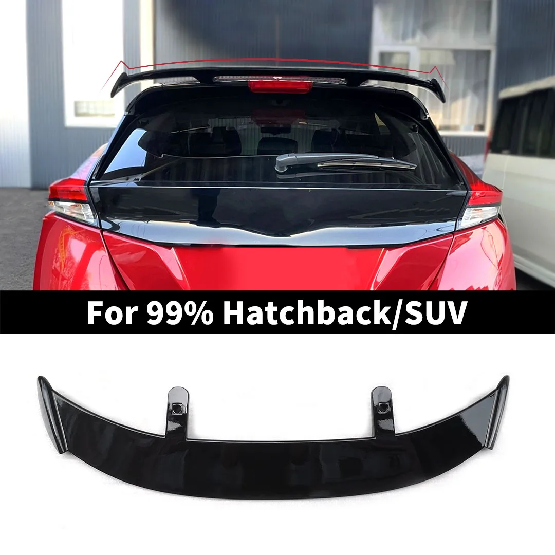 Hatchback SUV Cars Tylny dach Pokrywa bagażnika Spoiler Skrzydła 130CM Uniwersalne dopasowanie Wielko Pojazd ABS Czarny Karbon Biały Akcesoria Części
