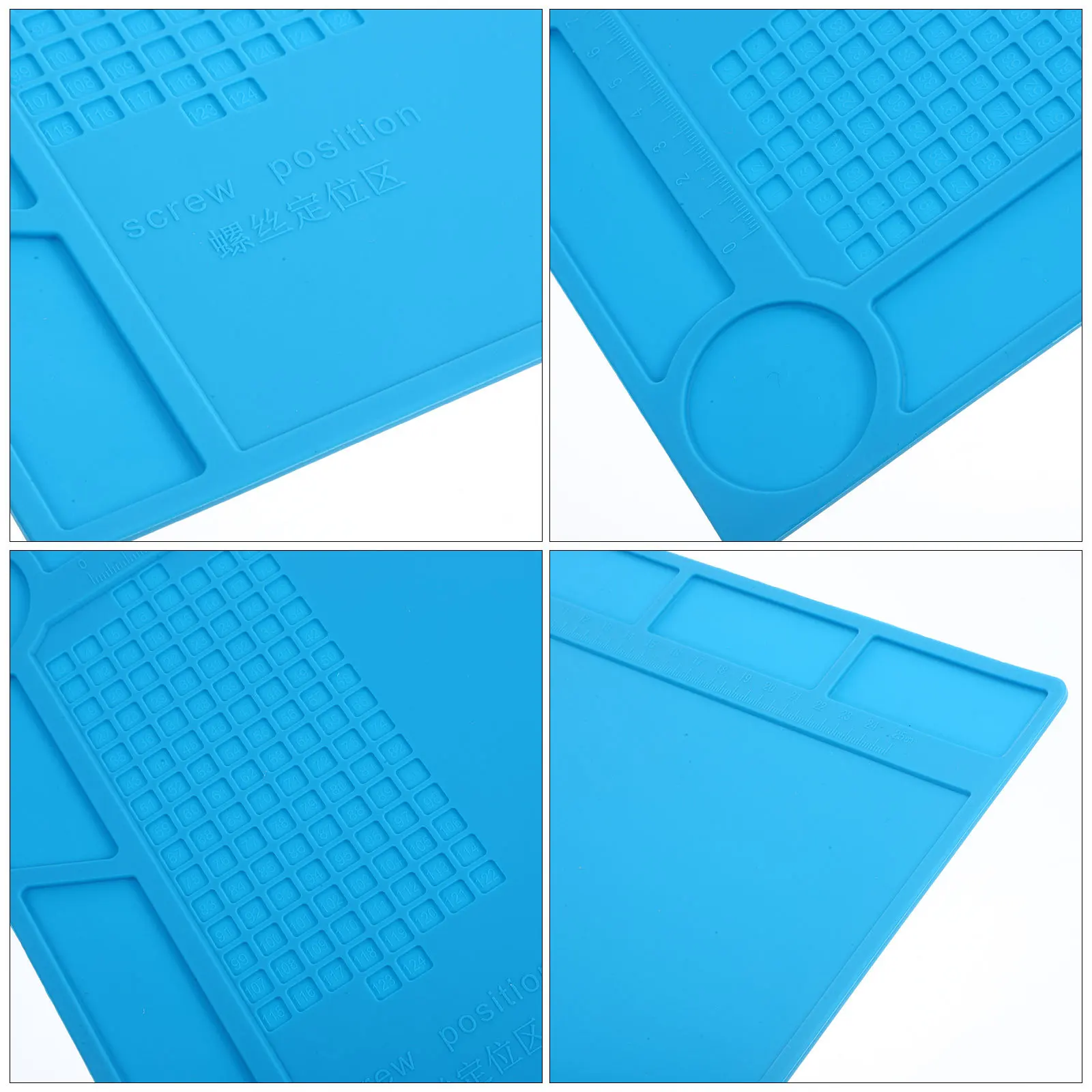 1 مجموعة سيليكون لحام حصيرة معزول وسادة الحرارة لمهام لحام تحسين كفاءة العمل منصة إصلاح نظيفة مرتبة