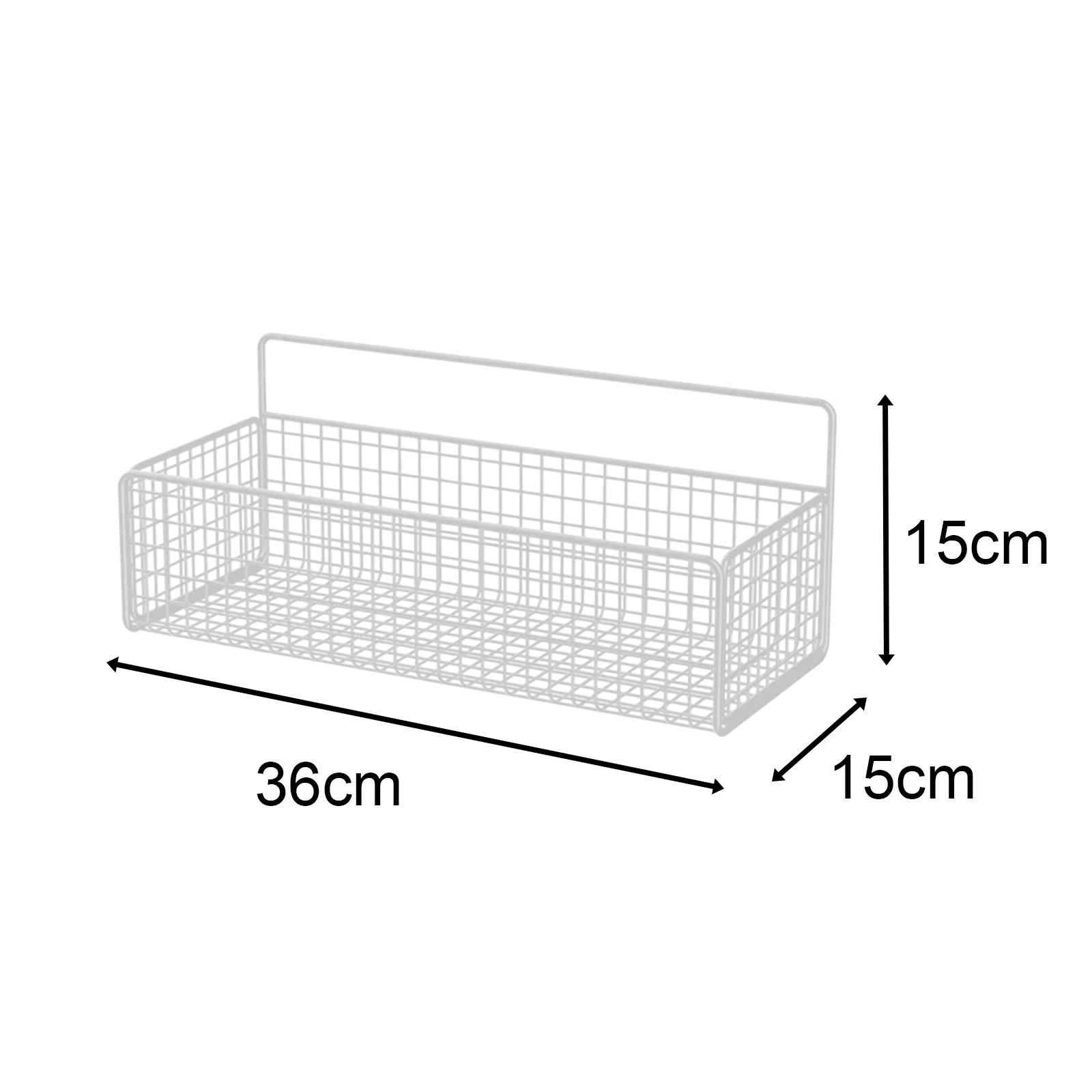 Wall Hanging Baskets Iron Farmhouse Food Storage Wire Storage Basket for Dormitory Countertop Pantry Bathroom Living Room