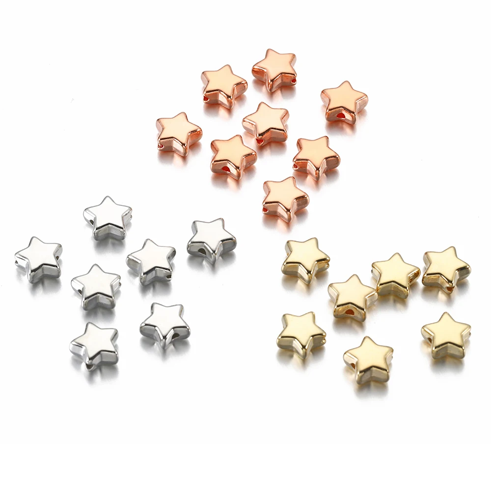 100-200pcs 6/9mm CCB Star Spacer Beads for DIY Necklace Bracelet Pendant Needlework Living Jewelry Making Accessories