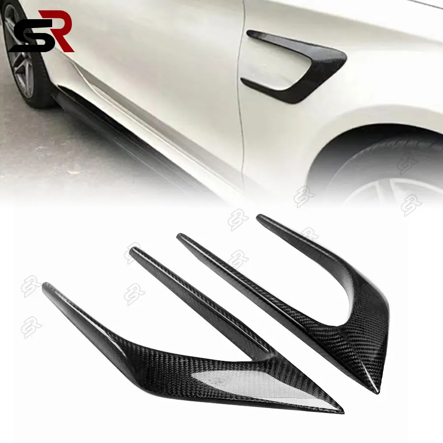 For Mercedes-Benz W205 2015-2021 Carbon Fiber Side Bumper Trim Fender Splitter Vent Wind Blade Auto Parts Body Kits