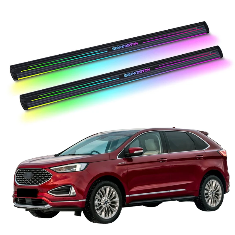 

Автоматическая электрическая неоновая светодиодная подножка с боковой ступенькой для Ford EDGE 2019+