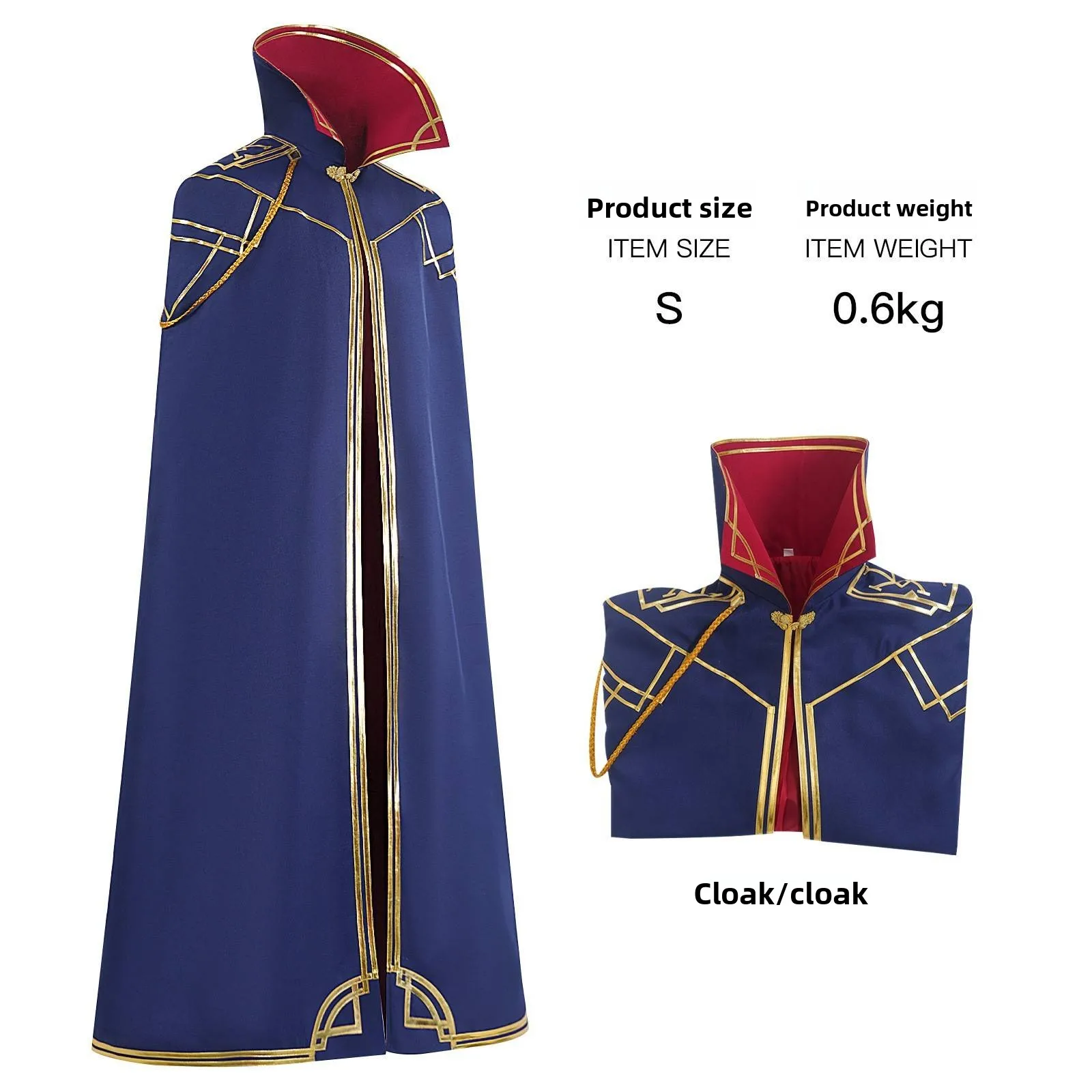 Capa azul cosplay traje loween feminino usar duplo ci guerra katecosplay tradicional chinês étnico palco traje