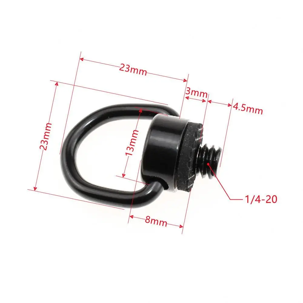 1/4 Inch Camera Screw Connection Adapter Connection Ring Shoulder Strap Safety Screw D Ring Black Camera Quick Strap Ring