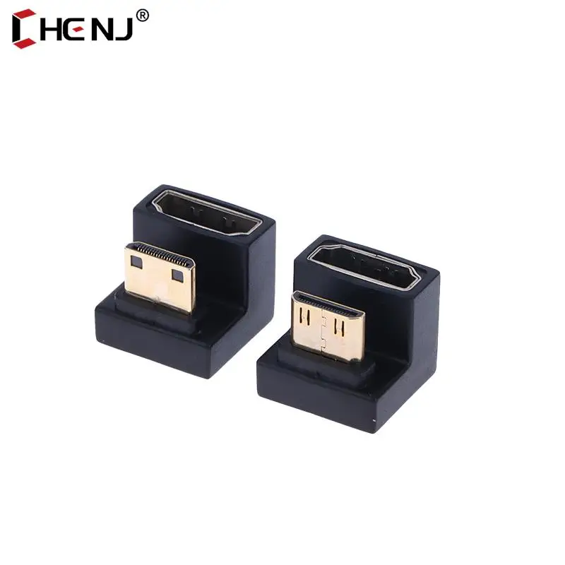 HDMI-Compatible Adapter 360 Degree Angled U-shaped L Converter Mini HD Male to HDMI Adapter