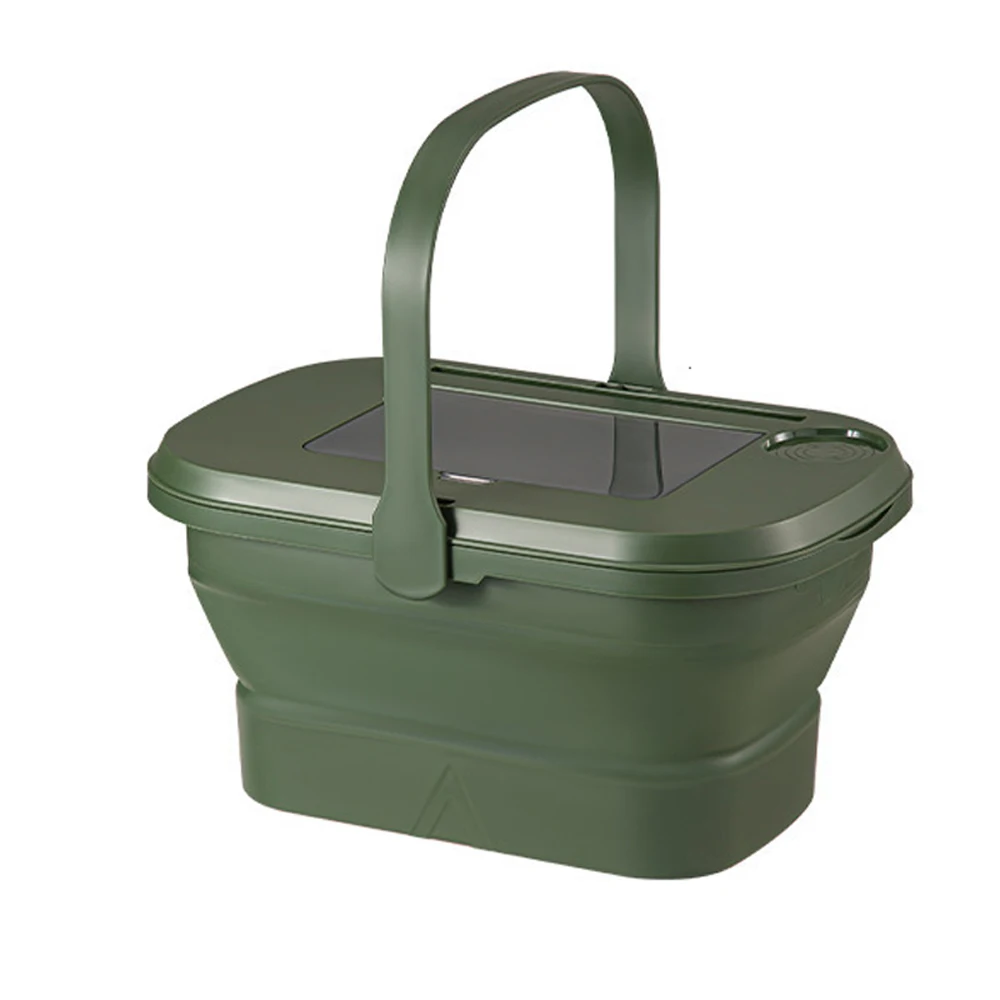 

Storage Basket Plastic Picnic Camping Large Capacity BBQ Beverages and Fruits Storage Box Outdoor Foldable Picnic Basket