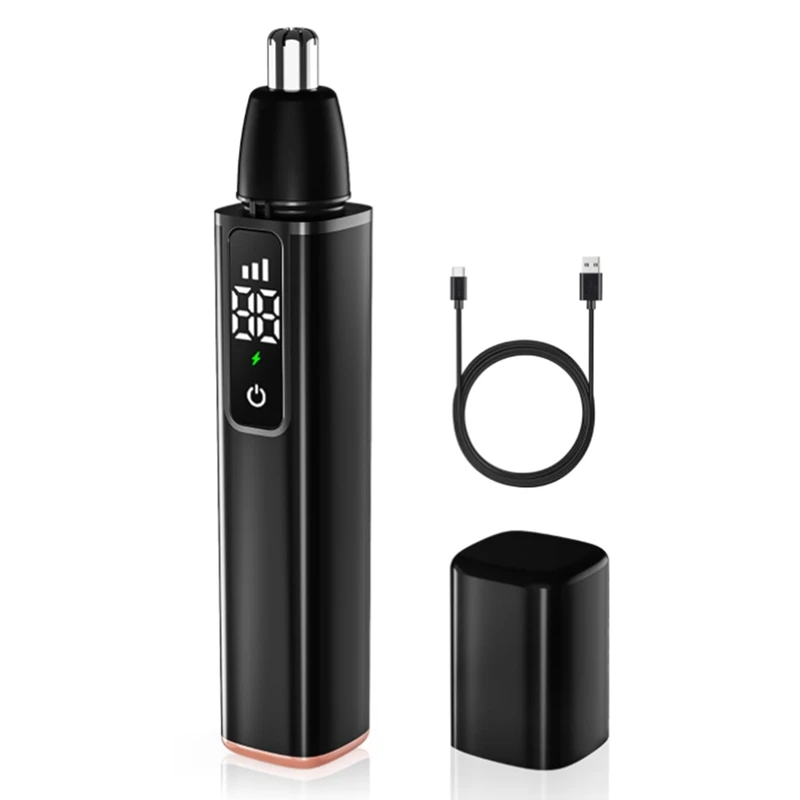 Nose Hair Trimmer For Men USB Rechargeable Ear Nose Hair Trimmer With LCD Display Professional Trimming Tool Easy Install