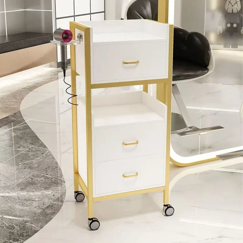 Multi Purpose Beauty Salon Trolley Cart Tool Hairdressing Storage Salon Trolley Barber Auxiliary Carrello Carrito Furniture