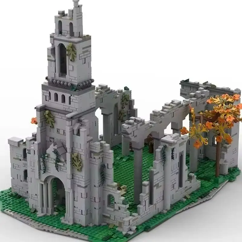 MOC The Medieval Church Of Elleh Building Blocks Set Castle Architecture Cathedral House Bricks Toy Education Birthday Xmas Gift