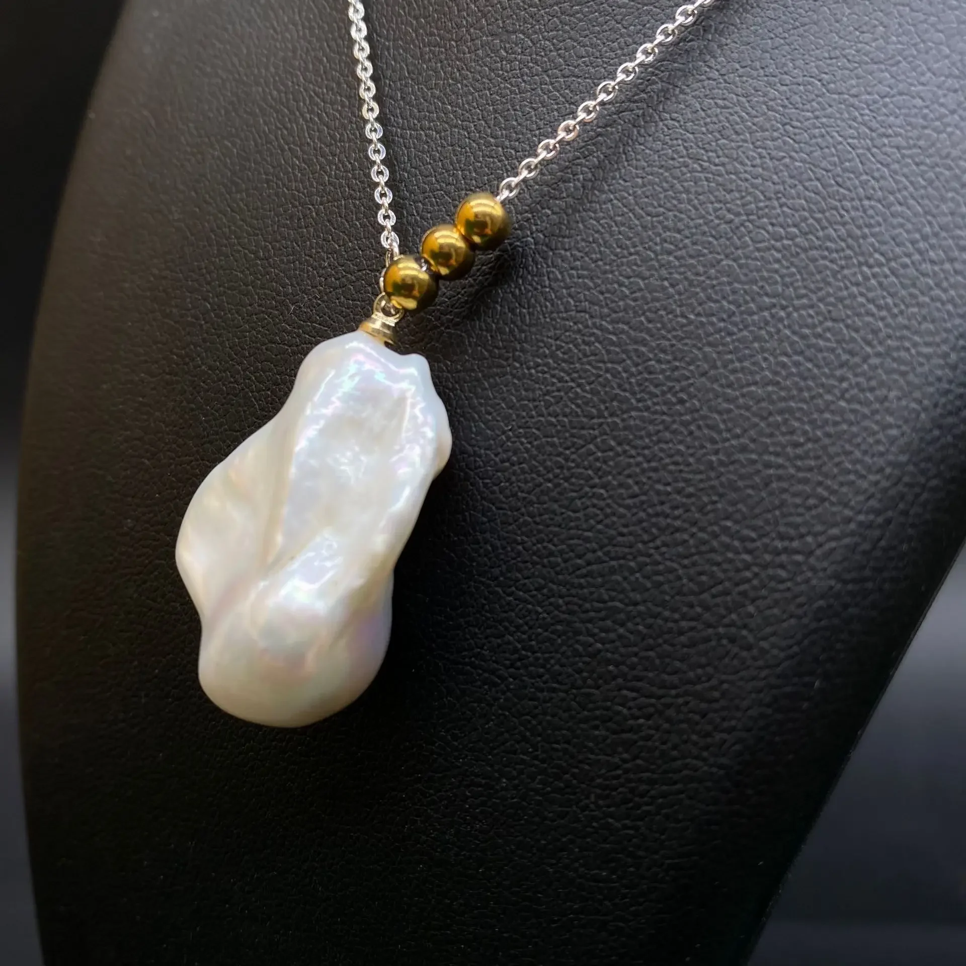 

Ожерелье с подвеской в стиле барокко из натурального пресноводного жемчуга, элегантное массивное ожерелье-цепочка для женщин, модные ювелирные изделия, бусины, колье, подарки