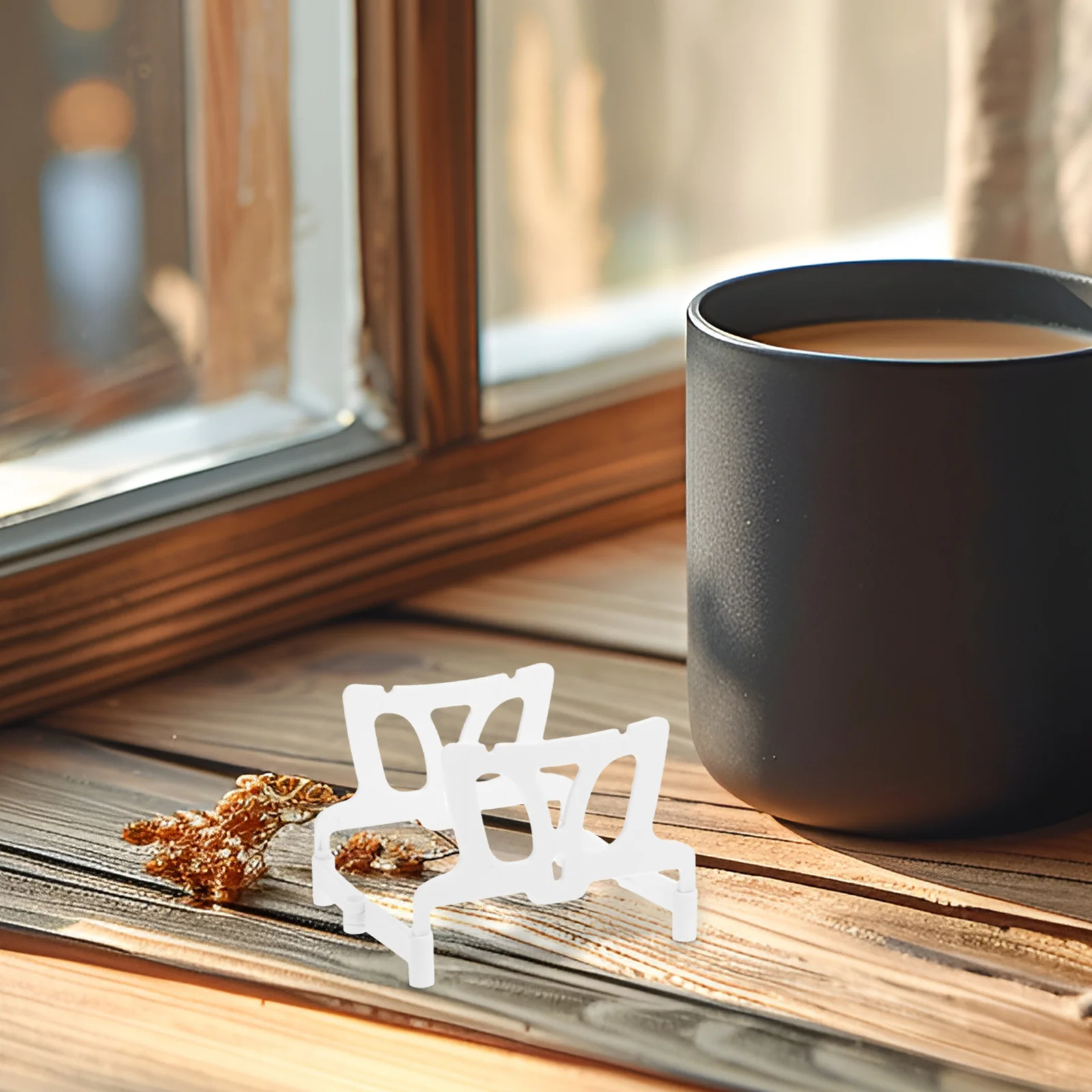 Foldable Coffee Filter Holder Rack with Hanging Ear Design for Drip Paper Storage Stand Cone Filters Travel Organizer Countertop