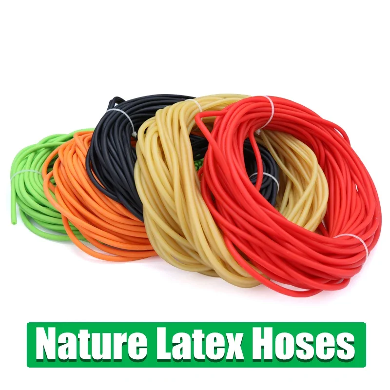 

1M/3M Nature Latex Rubber Hoses 1.6 2 3 4 5 6 7 9 10 12 14 17mm High Resilient Elastic Surgical Medical Tube Slingshot Catapult