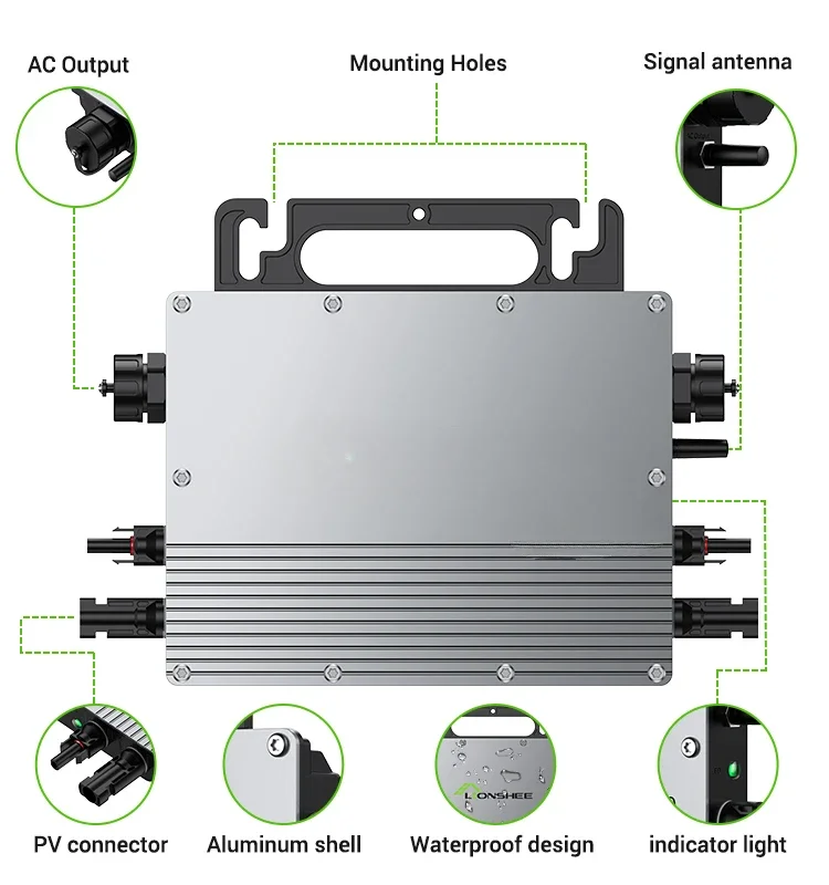 Solar Micro Inverter Single Phase Solar Power System Micro Inverter 600w 800w Balcony Solar System