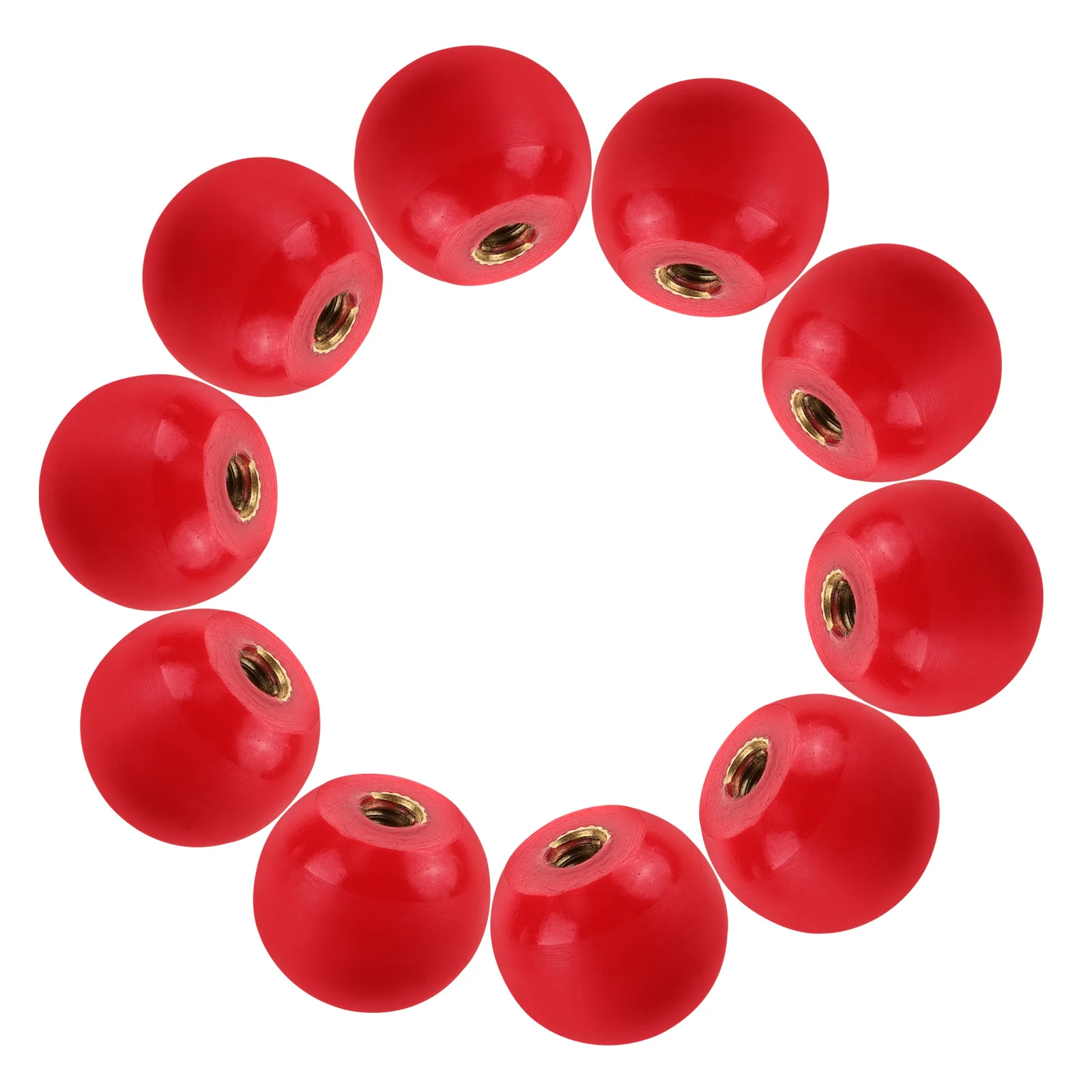 

10pcs Bakelite Ball Handle M4 Copper Core Thread For Milling Machine Crank Round Revolving Knob Metal Handle Lathe Diy Tools