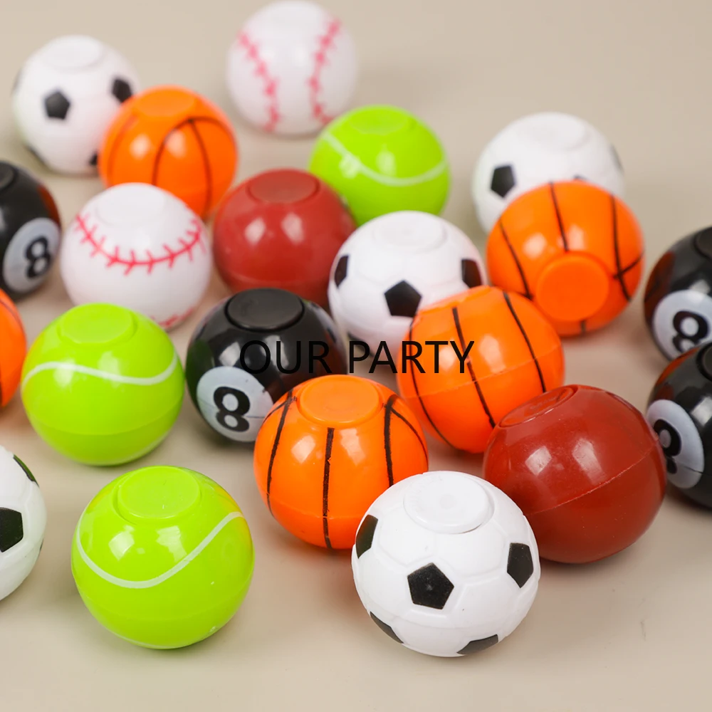 20Pcs Sports Mini Football Basketball Fidget Spinner Antistress Toys for Kids Birthday Party Favors Goodie Bag Pinata Fillers