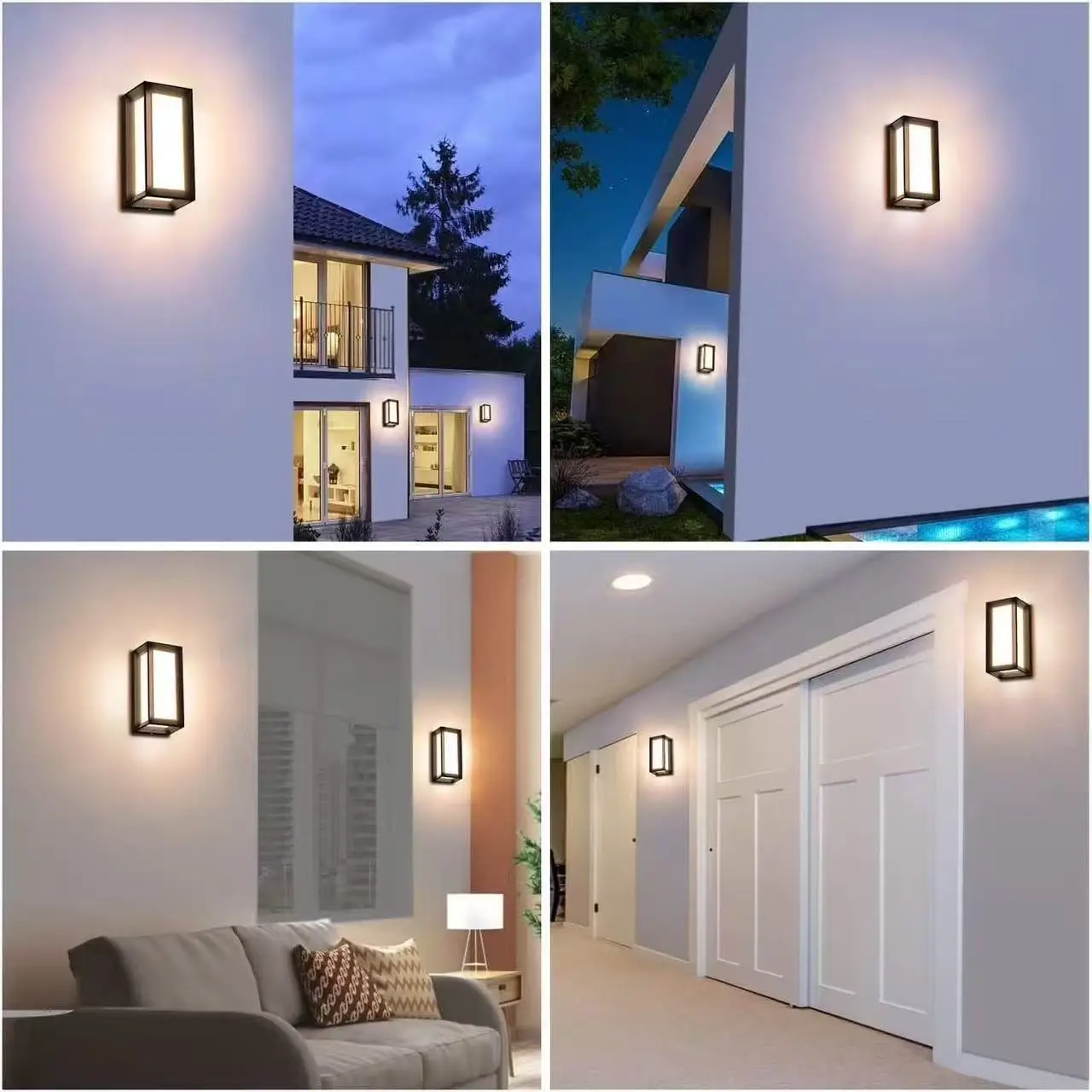 LED Outdoor Wall Light RGBCCT Dimmable Porch Lights Tuya Smart Life Control WiFi/ZigBee Wall Lamp For Decorative Atmosphere