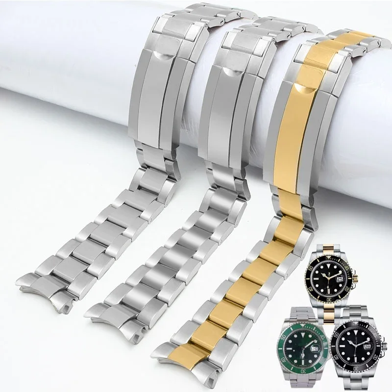 

Watch Bracelet For Rolex Daytona Water Ghost Submariner Watch Accessories Band Chain Solid Stainless Steel Watch Strap 20Mm 21Mm