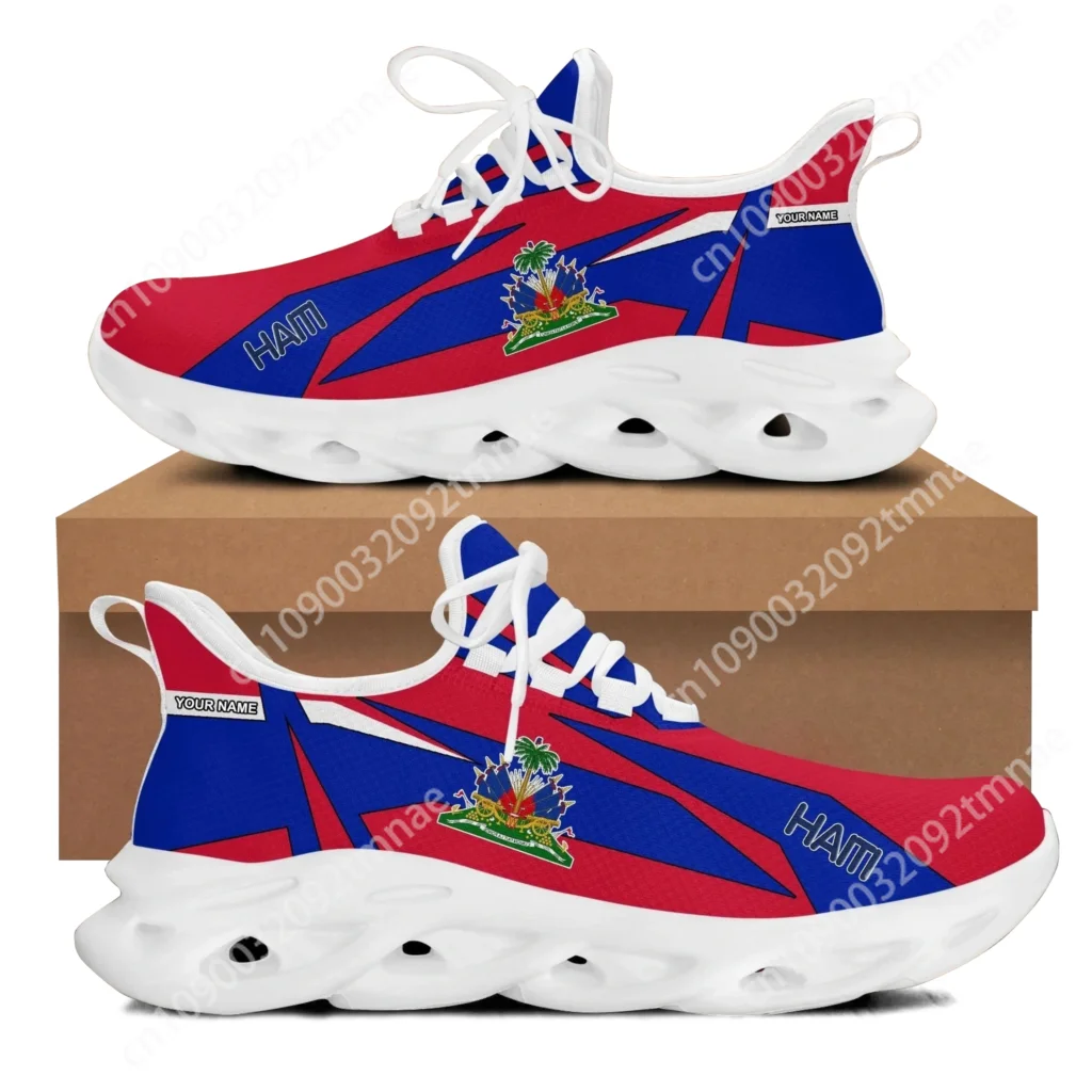 

Haiti Flag Printing Fashion Sneakers for Men Custom Trend Male White Sport Shoes Luxury Designer Casual Sneakers Running Shoes