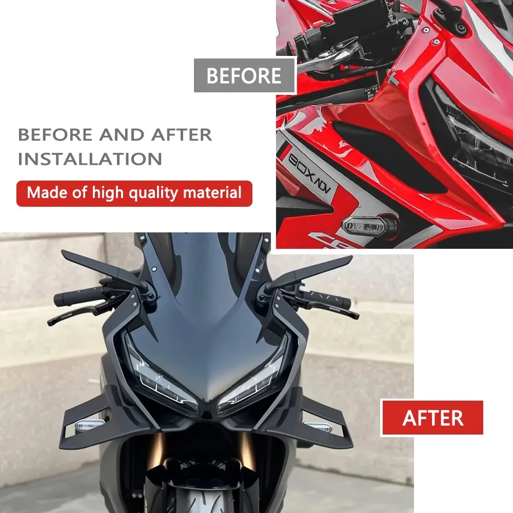 Front Fixed Wing Spoiler For Honda CBR 650R 2019-2023 Side Winglet Wind Fin CBR650R CBR 650 R 2022 2021 Motorcycle Deflectors view 6