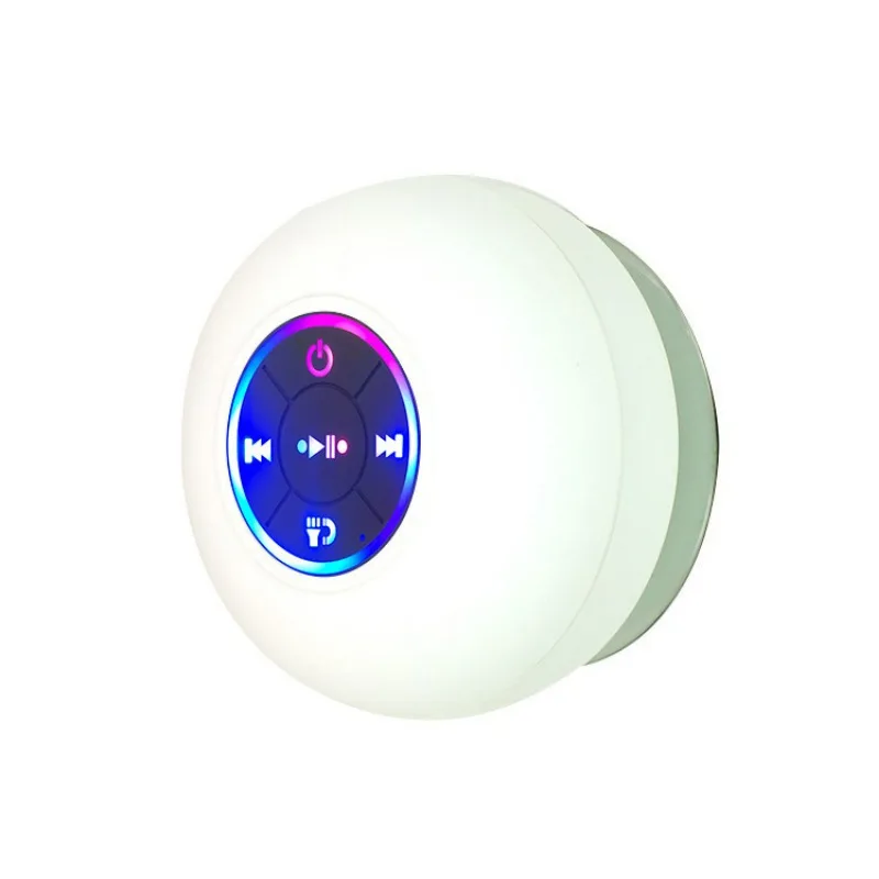 HOMini-Haut-parleur Bluetooth étanche avec grande ventouse et version légère, haut-parleur LED coloré, cadeau