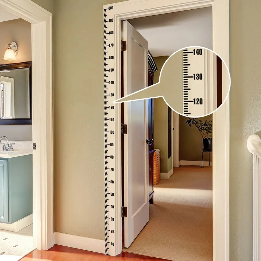 Height Growth Chart Wall Sticker Minimalist Design Reusable High Precision Measurement Growth Ruler for Home