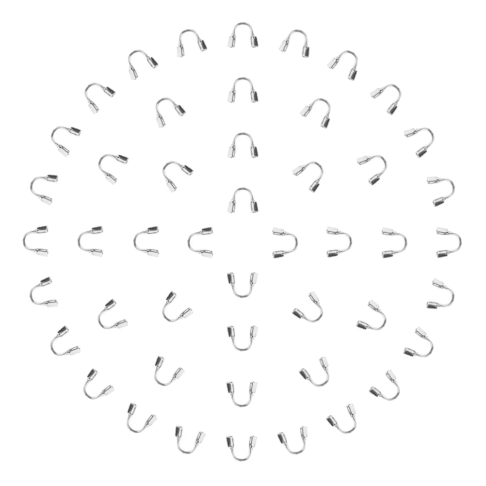 

200pcs Silver U-shaped Buckle Wire Protector Connectors Beading Supplies Bracelet Clasps Jewelry Making Accessories